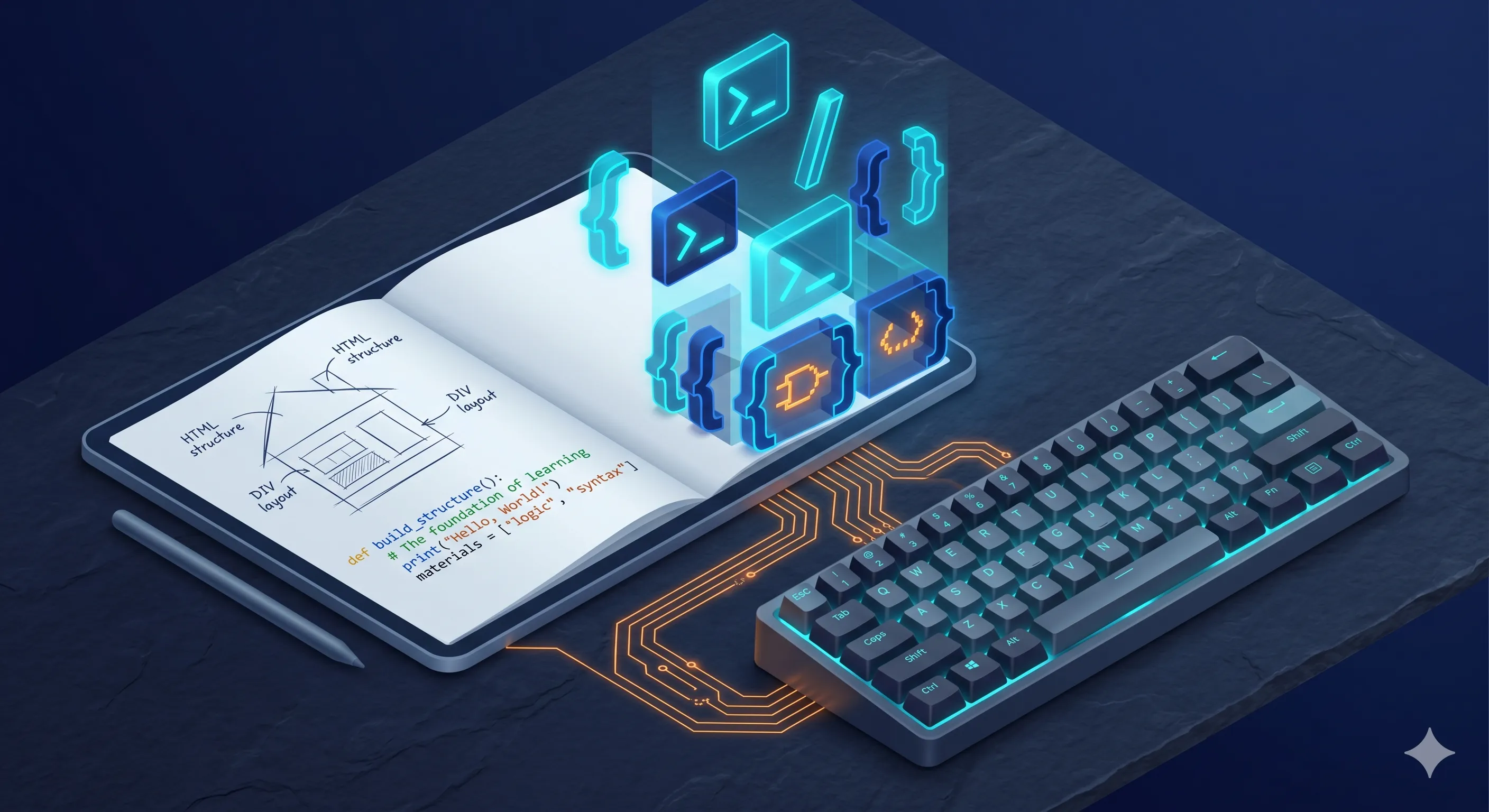 From notebook to keyboard — the learning journey